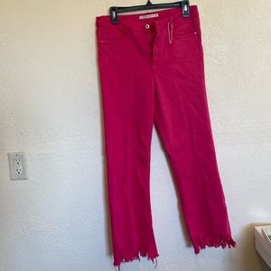 Hot pink jeans